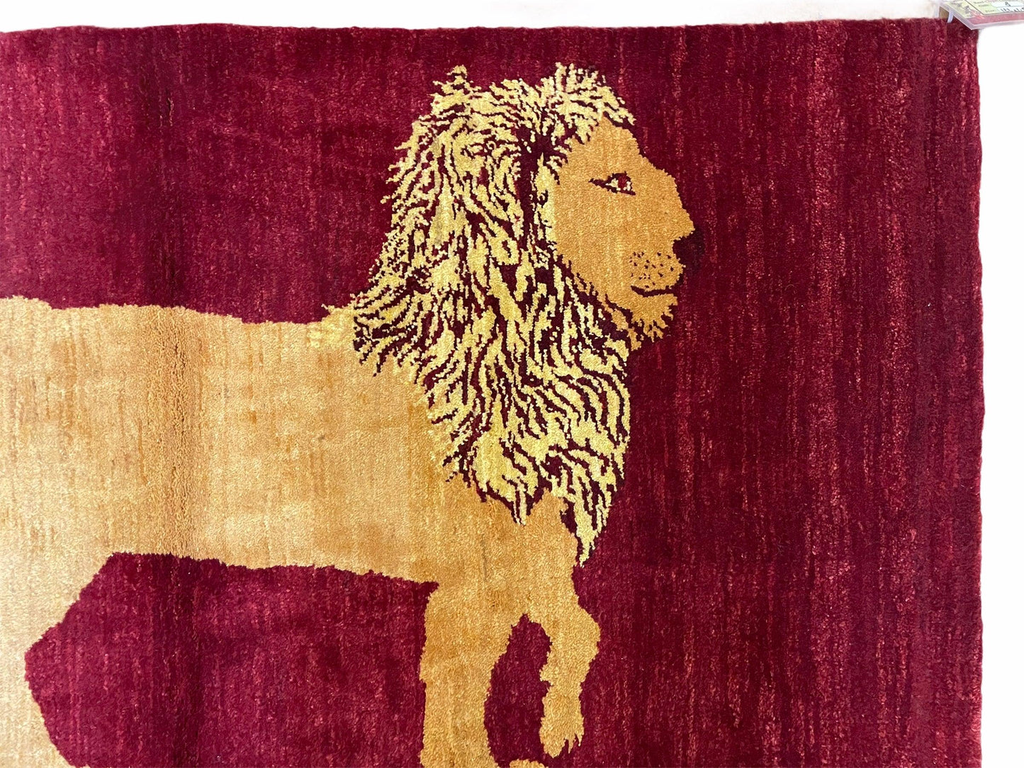 Handmade Wool Rug Lion Pictorial 3.5x5