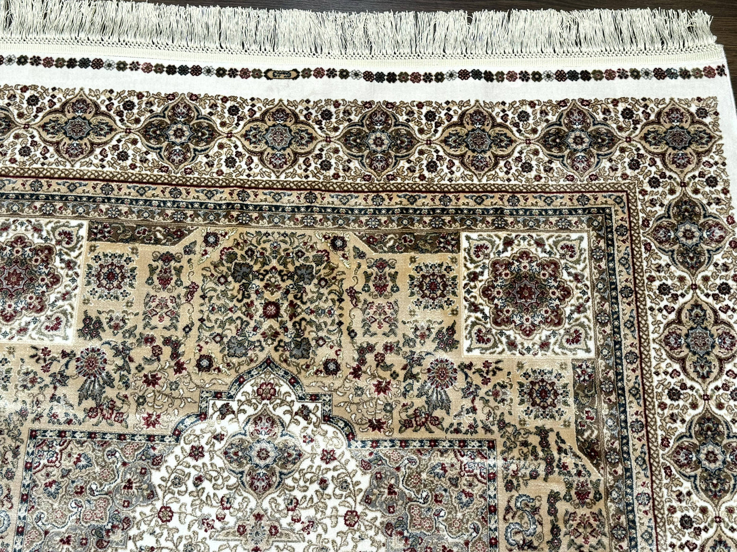 Memluk Silk Rug Turkish Hereke Style 4x6 Bamboo Silk Contemporary Carpet