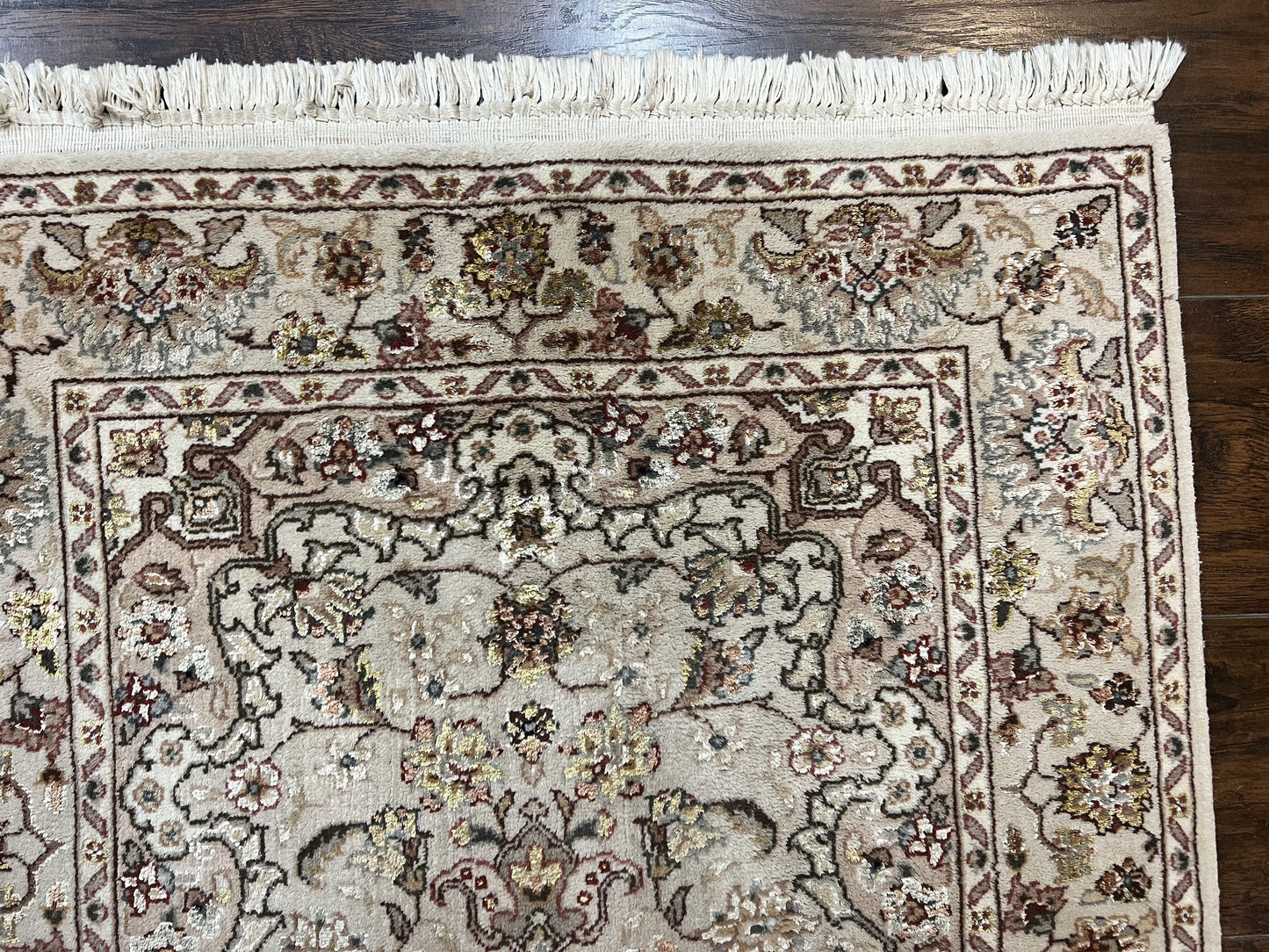 Hand Knotted Persian Rug 2.5 x 4 Vintage Wool Floral Medallion Oriental Carpet