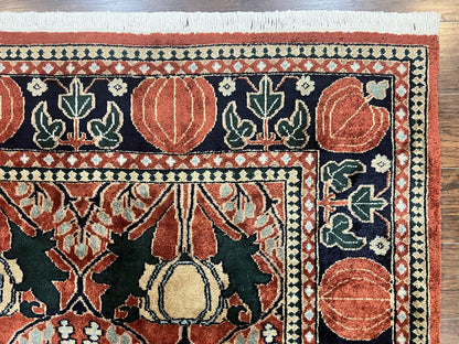 Bidjar Rug 8x10 Handmade Vintage Wool Indo Persian Red Black Carpet