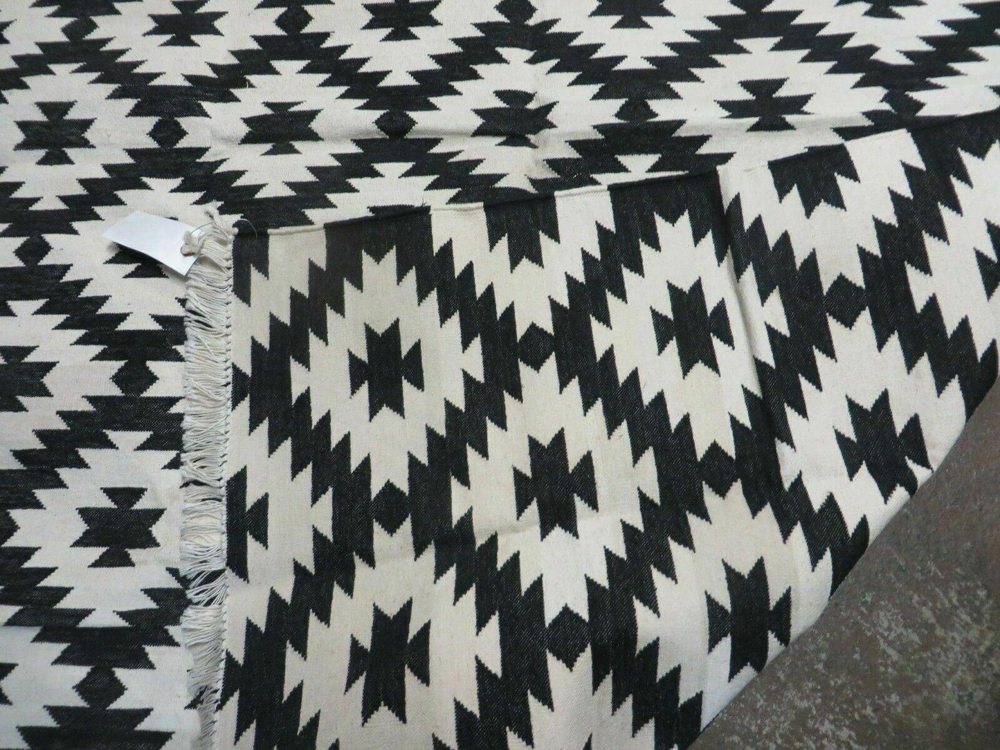 Hand Woven Wool Rug 4 Ft By 6 Ft Kilim Dhurrie Modern Oriental Area Rug Reversible