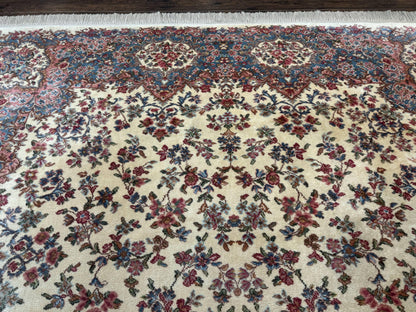 Karastan Ivory Kirman Wool Rug 8.8x12 Original 700 Series Area Rug