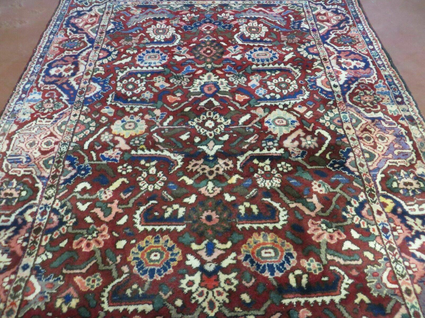 Antique Turkish Wool Rug 5x9 Handmade Veg Dyes 1940s Excellent Condition