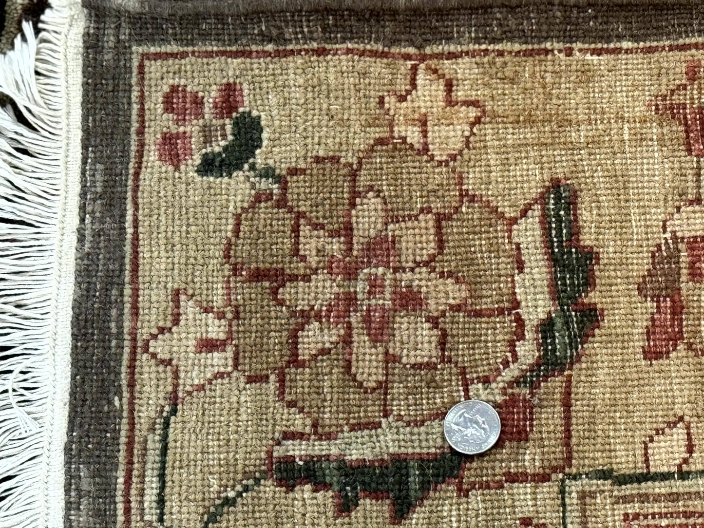 Persian Mahal Rug 6x9 Handmade Wool Oriental Carpet Floral Design