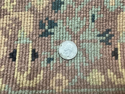 Heriz Rug 3.6 x 5, Handmade Vintage Wool Carpet, Couristan Carpet, Persian Design, Black