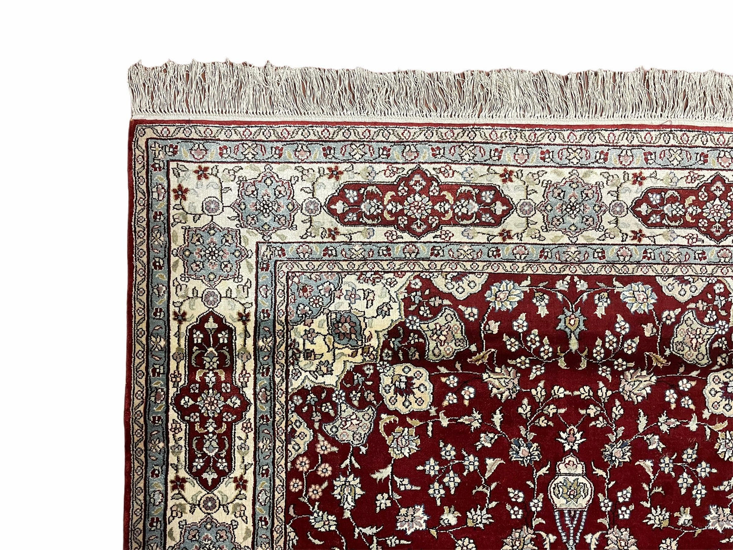 Vintage Handmade Chinese Silk Rug 4x6 Hand Knotted Oriental Silk 400 KPSI