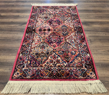 Karastan Rug 3x5 Multicolor Panel Kirman #717, Original 700 Series, Wool Pile, Discontinued