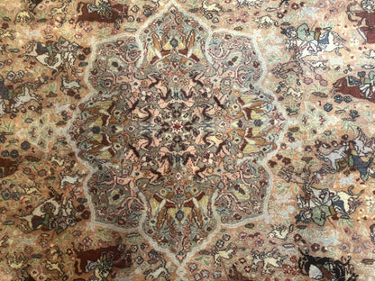 Karastan Wool Rug 8.8x12 Persian Hunting Pattern 723 Vintage Power Loomed Area Rug
