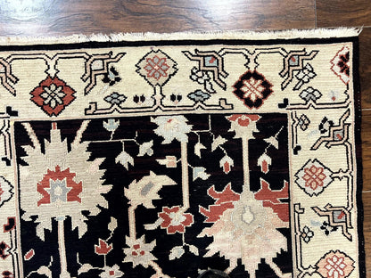 Turkish Kilim Rug 3x5 Handmade Vintage Wool Carpet Black Area Rug