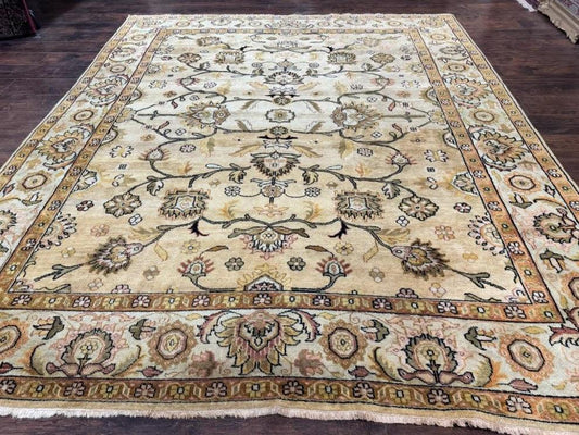 Turkish Oushak Rug 8x10 Vintage Wool Carpet Hand Knotted Deluxe Classic