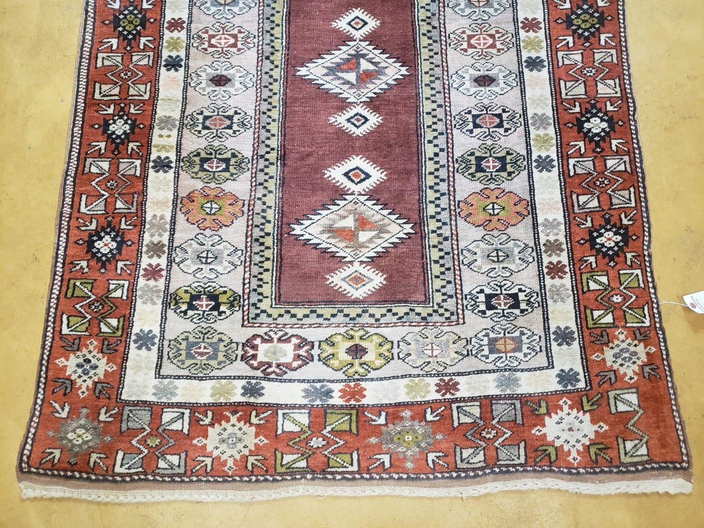 Turkish Rug Hand Knotted Wool 4 Ft 4 In By 7 Ft 6 In Vintage Oriental Tribal Talesh