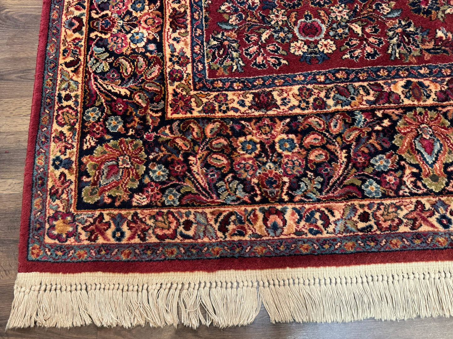 Karastan Rug 10x14, Red Sarouk #785, Wool Original 700 Series