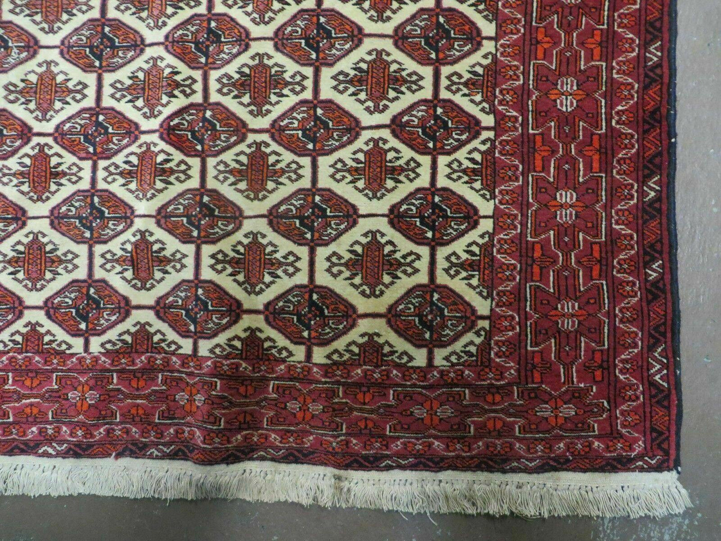 Turkoman Bokhara Wool Rug Handmade 4x6 Pakistan Fine Knot Wool