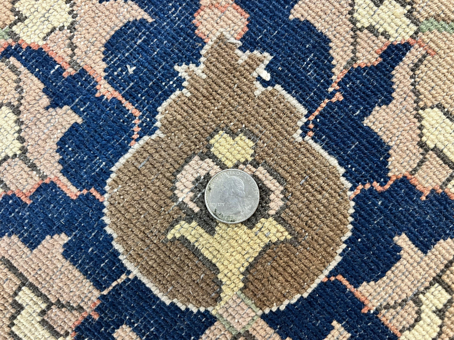Indian Agra Rug 8x10, Wool Vintage Handmade Carpet, Gray Brown