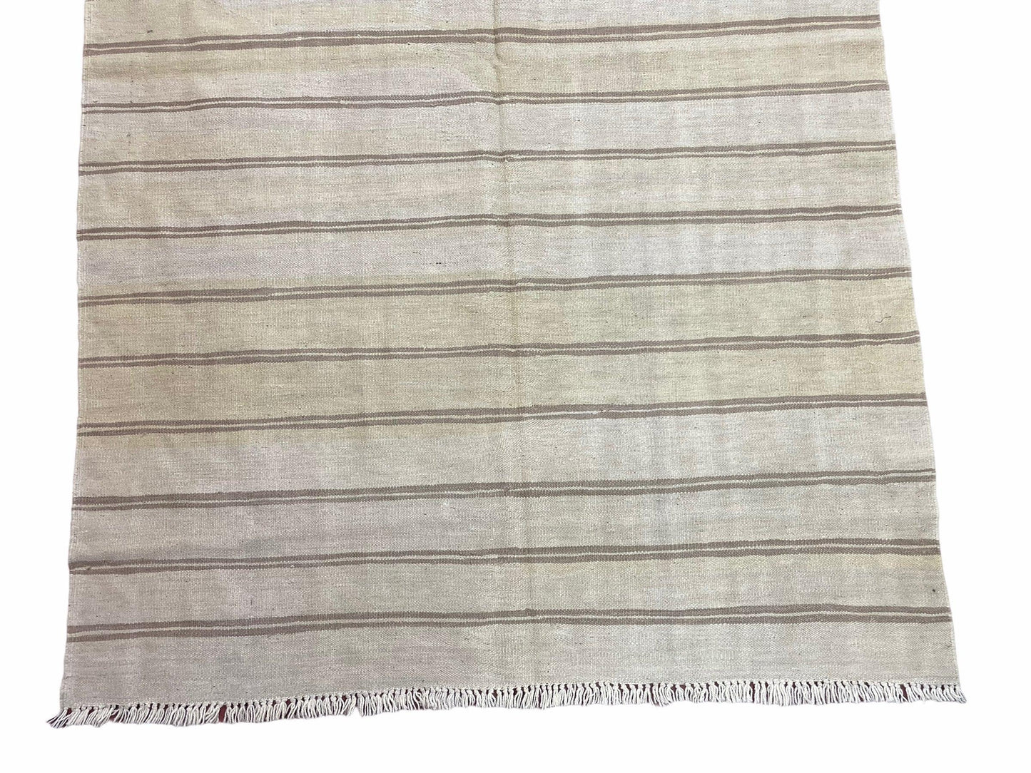 Turkish Kilim Rug 5x8 Hand Knotted Wool Flatweave Southwestern Gray