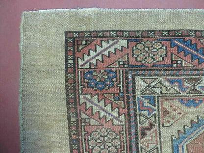 3'4" X 12' Antique Hand Made Turkish Wool Rug Runner Carpet Camel Hair Nice