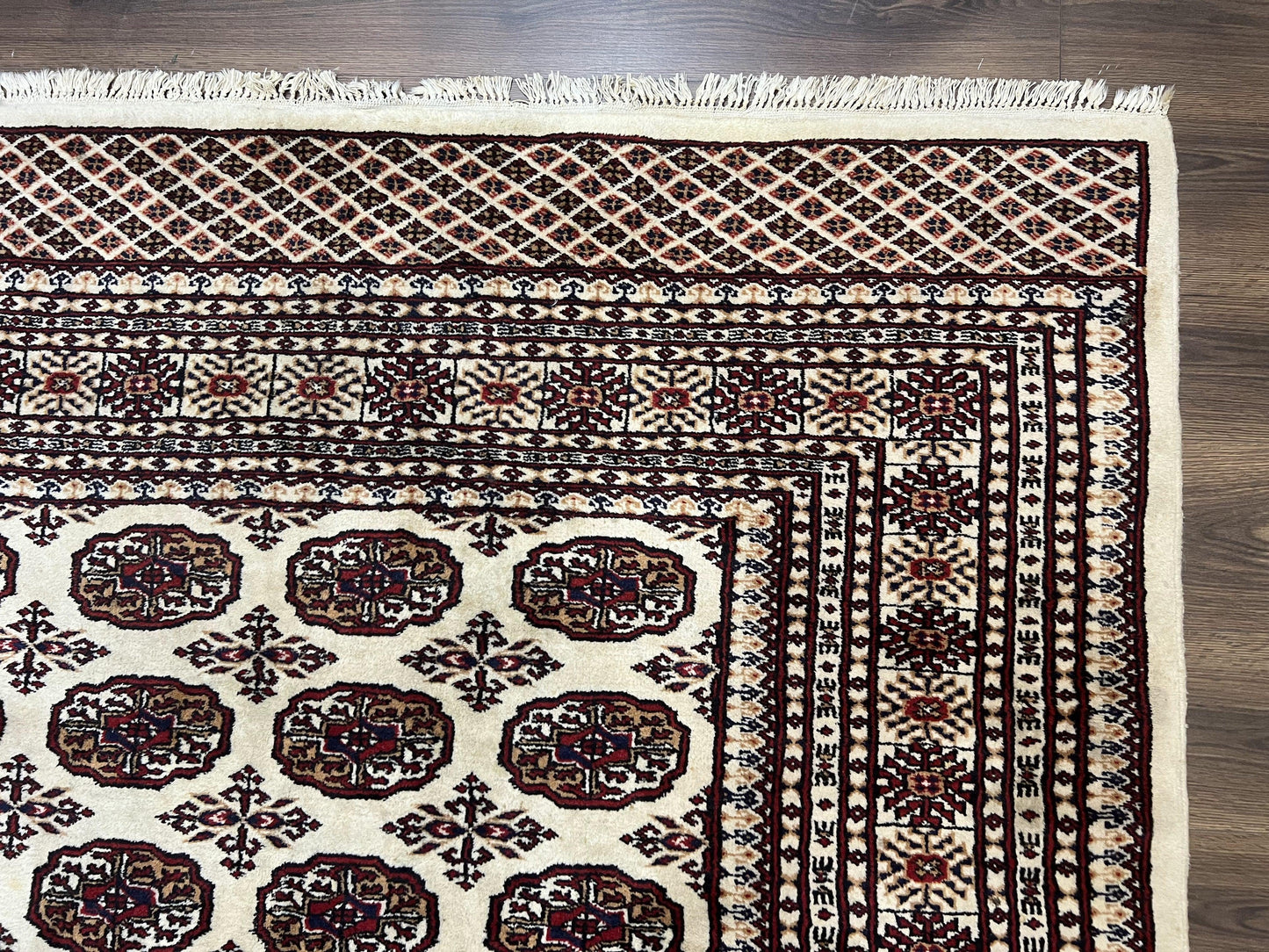 Pakistani Turkoman Rug 6x9 Hand Knotted Wool Oriental Carpet Yamud Bohemian Bokhara Rug