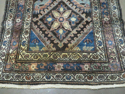 Antique Handmade Wool Rug From India With Floral Oriental Design