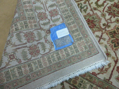 Handmade Wool Rug 8Ft 5In By 11Ft 8In Agra Floral Oriental Tea Washed