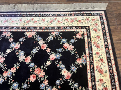 Karastan Rug 8.8 x 12, Garden of Eden #509/1270, Ebony Trellis, Vintage Discontinued Wool Pile Karastan Carpet