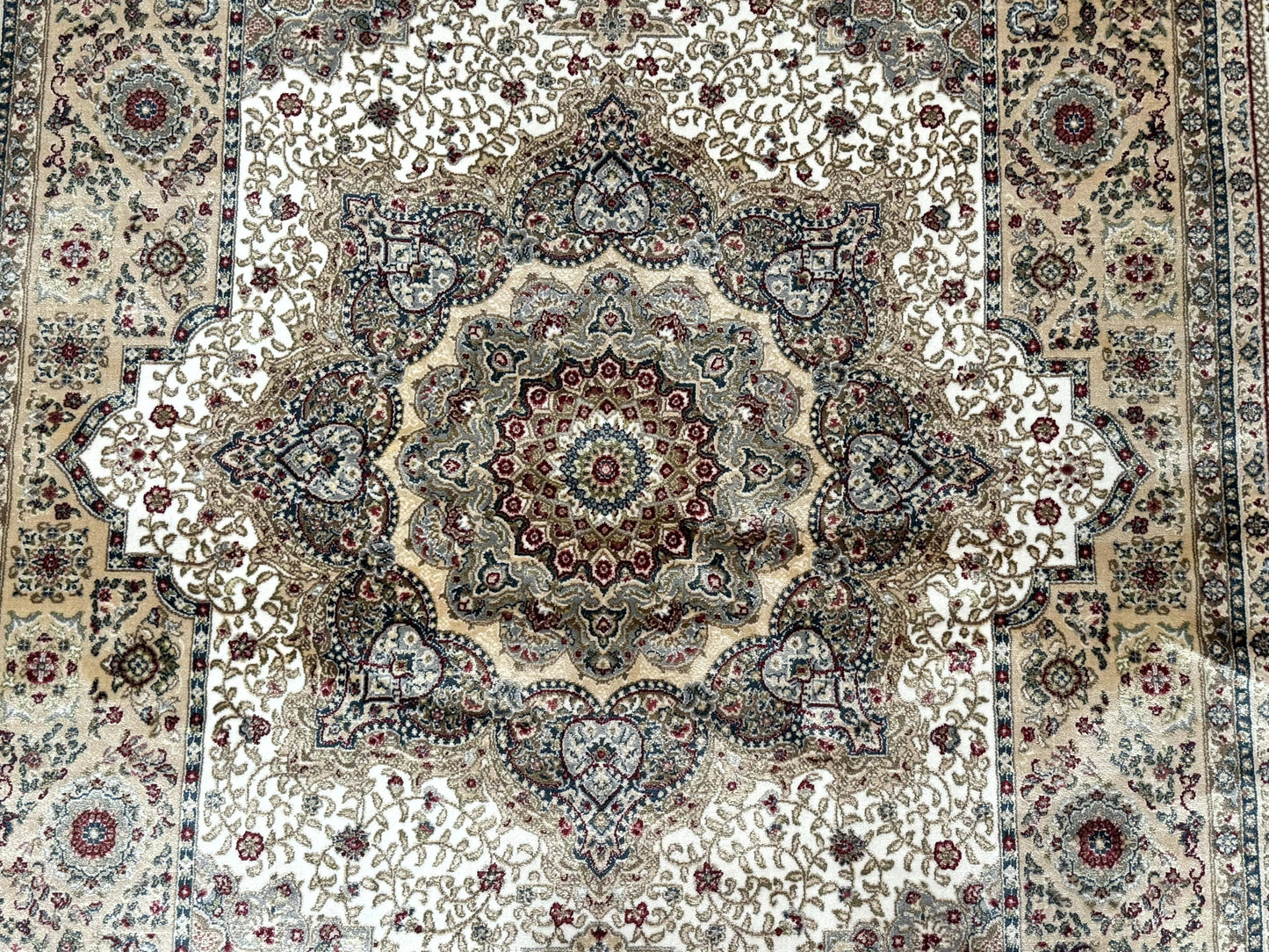 Memluk Silk Rug Turkish Hereke Style 4x6 Bamboo Silk Contemporary Carpet