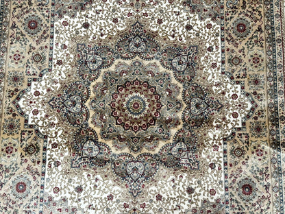Memluk Silk Rug Turkish Hereke Style 4x6 Bamboo Silk Contemporary Carpet
