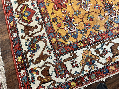 Antique Persian Bakhtiari Rug 14x19 Hand Knotted Wool Carpet Rare Palace Size