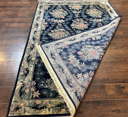 Sino Persian Rug 6x9, Navy Blue, Floral