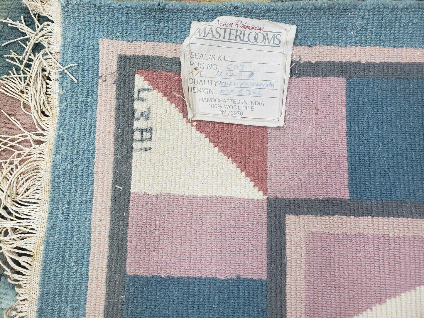 Nepalese Hand Knotted Wool Area Rug 8x11 Contemporary Multicolor Modern Carpet