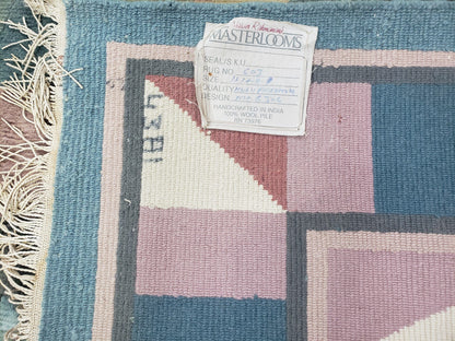 Nepalese Hand Knotted Wool Area Rug 8x11 Contemporary Multicolor Modern Carpet