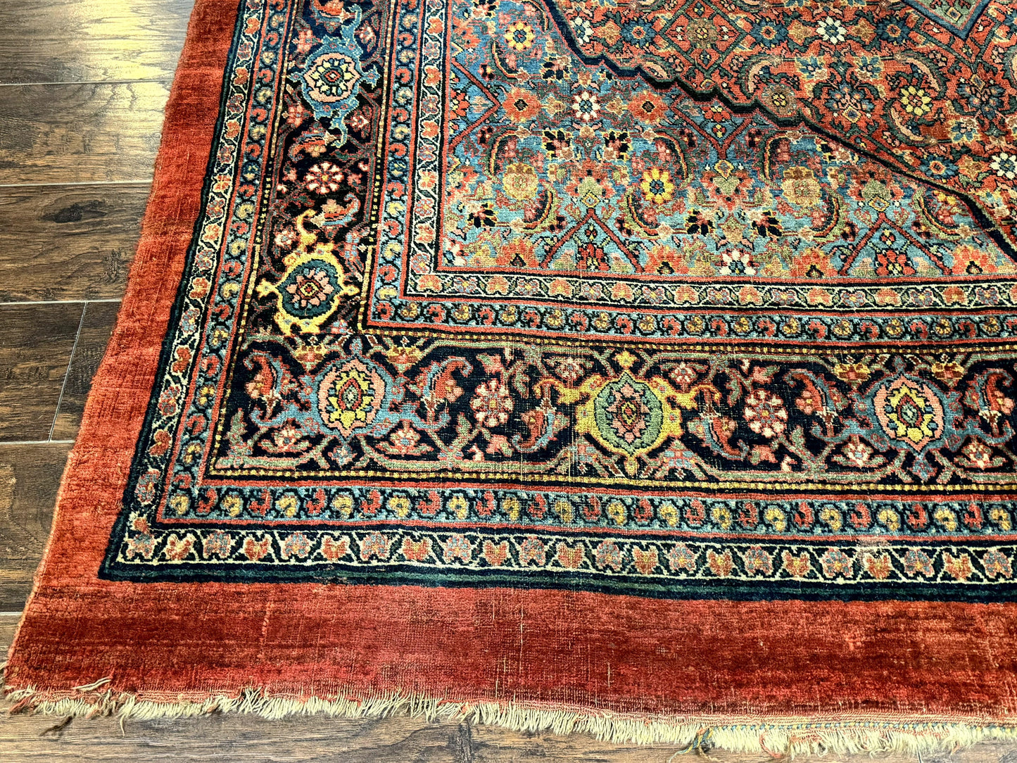 Antique Persian Bijar Rug 7x15