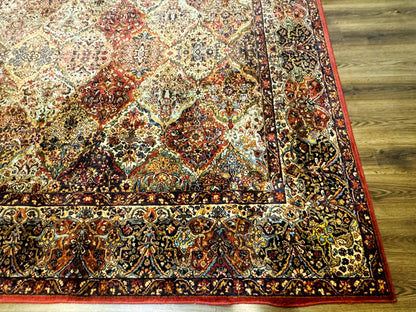 Karastan Rug Kirman Multicolor Panel Wool 8.8x8.8 Vintage