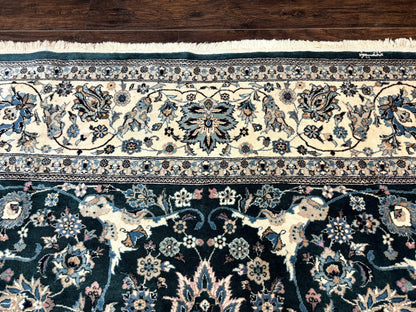 Pak Persian Rug 9x12 Dark Green Floral Allover Hand Knotted Wool