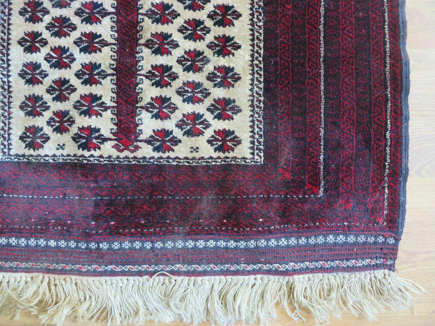 Balouch Turkoman Prayer Silk Wool Rug Handmade 3x5 Fine Knotted