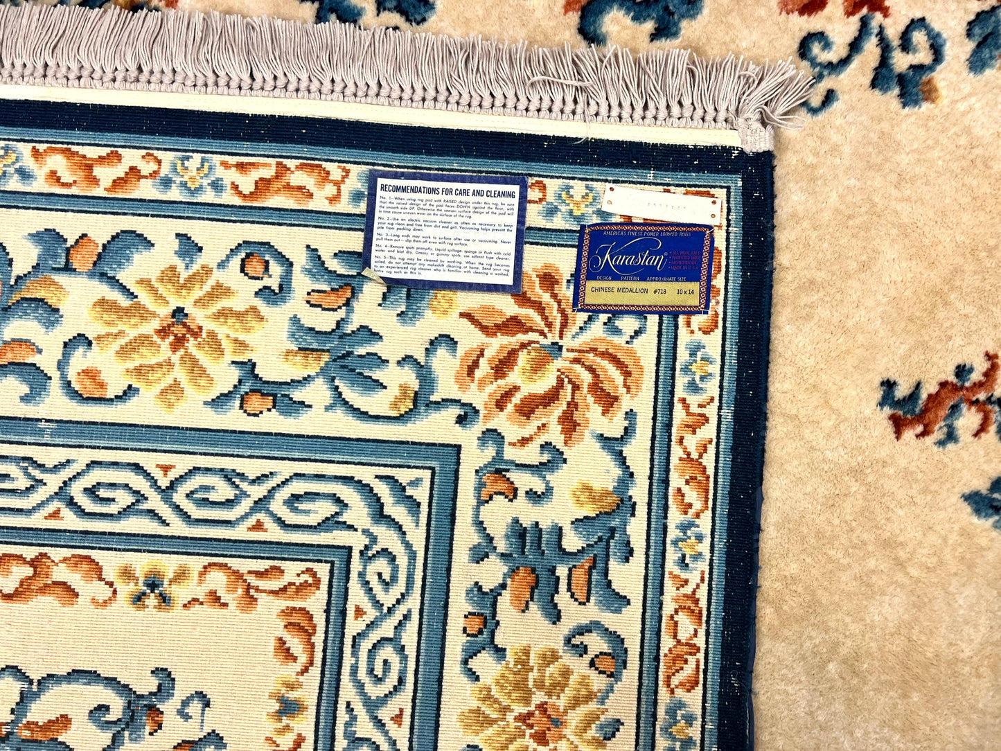 Karastan Rug 10x14 Chinese 718 Vintage Wool Pile Oriental Carpet Rare Find