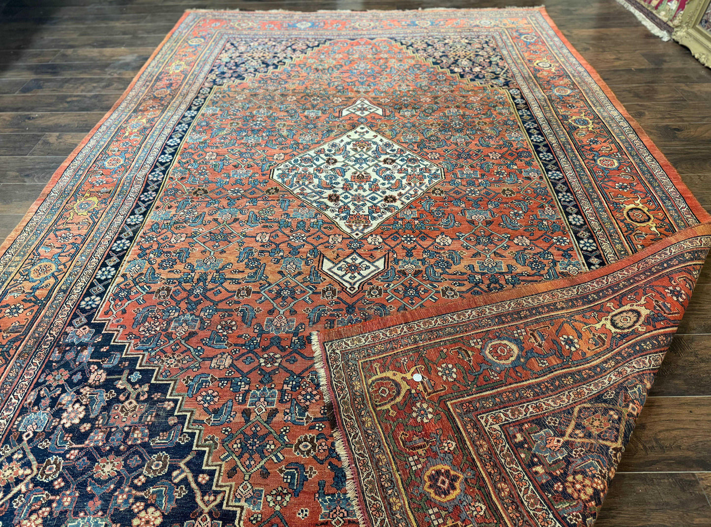 Antique Persian Bidjar Rug 8x12 Hand Knotted Wool Carpet Rare Vintage Persian Treasure