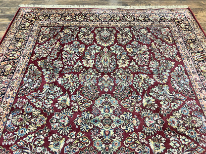 Karastan Rug 9x12 Red Sarouk #785, Wool Karastan Carpet, Discontinued Vintage, Original 700 Series, Karastan Area Rug