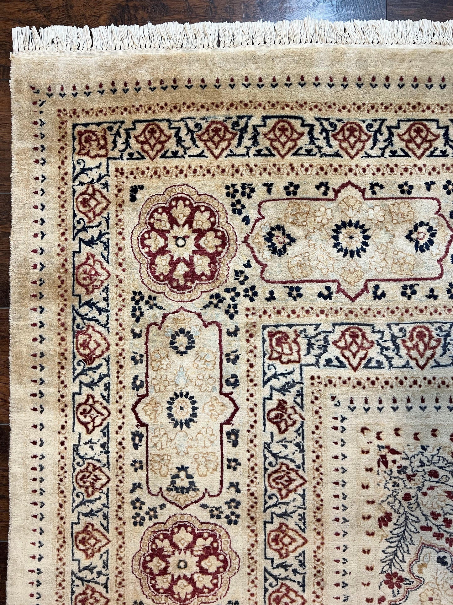 Persian Rug 9x11 Hand Knotted Wool Oriental Carpet Haji Jalili Ivory Cream