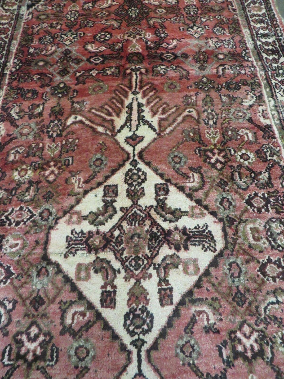 Persian Runner Rug 3.8 x 10, Red, Vintage