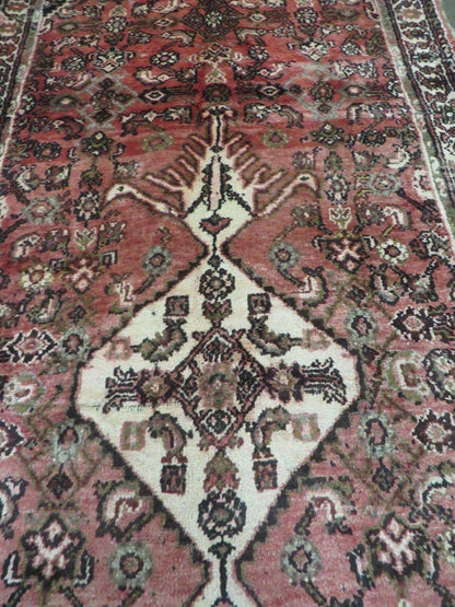 Persian Runner Rug 3.8 x 10, Red, Vintage