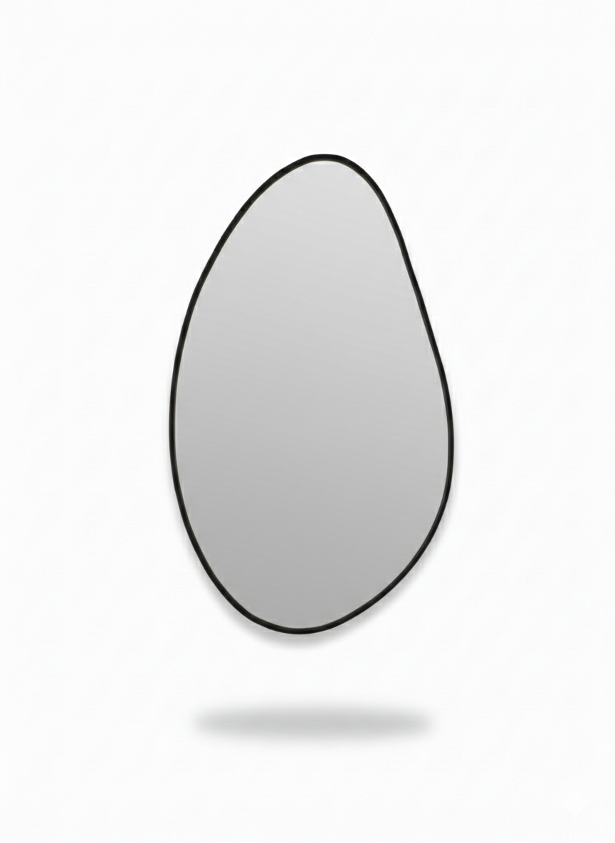 Contemporary oval wall mirror