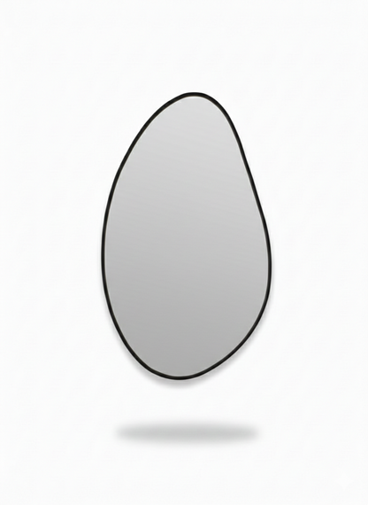 Contemporary oval wall mirror