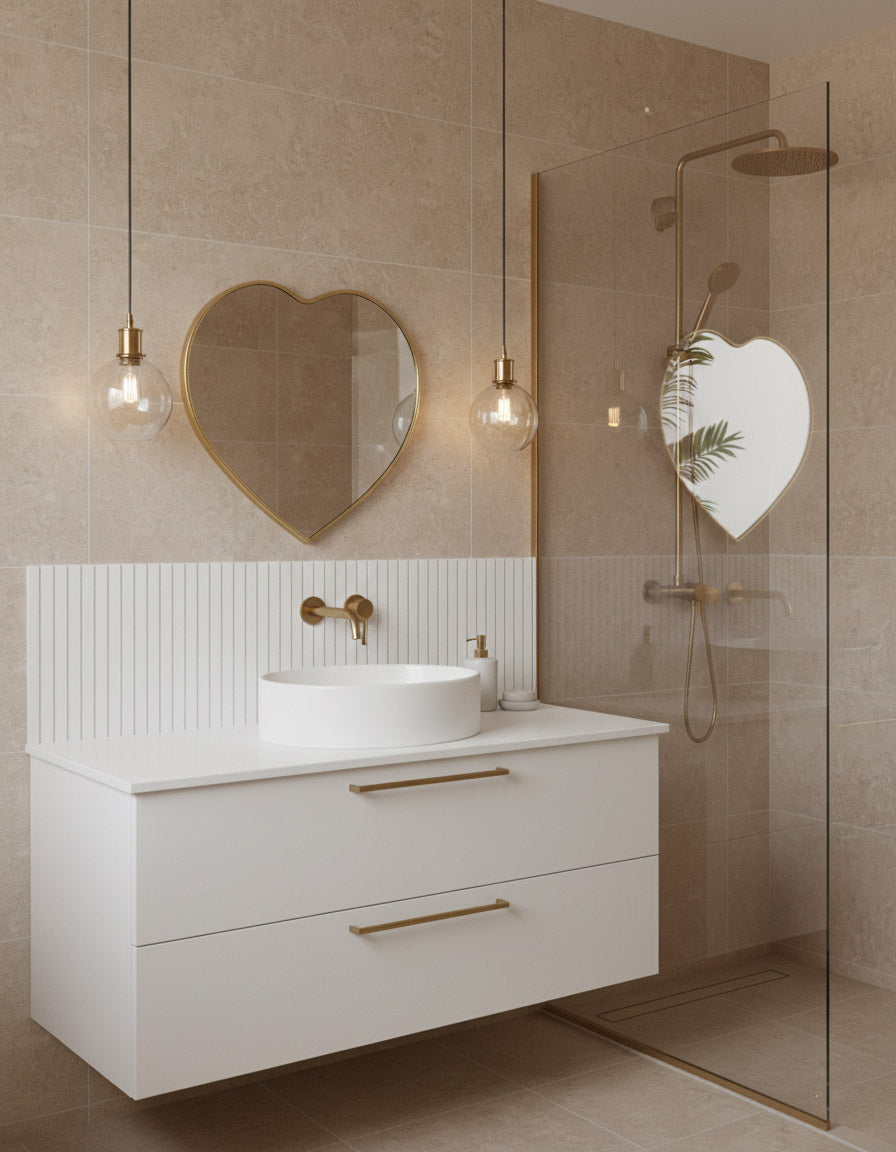 Romantic gold wall mirror
