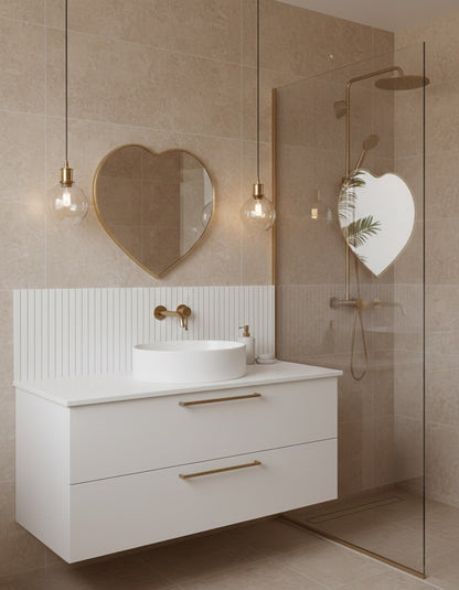 Romantic gold wall mirror
