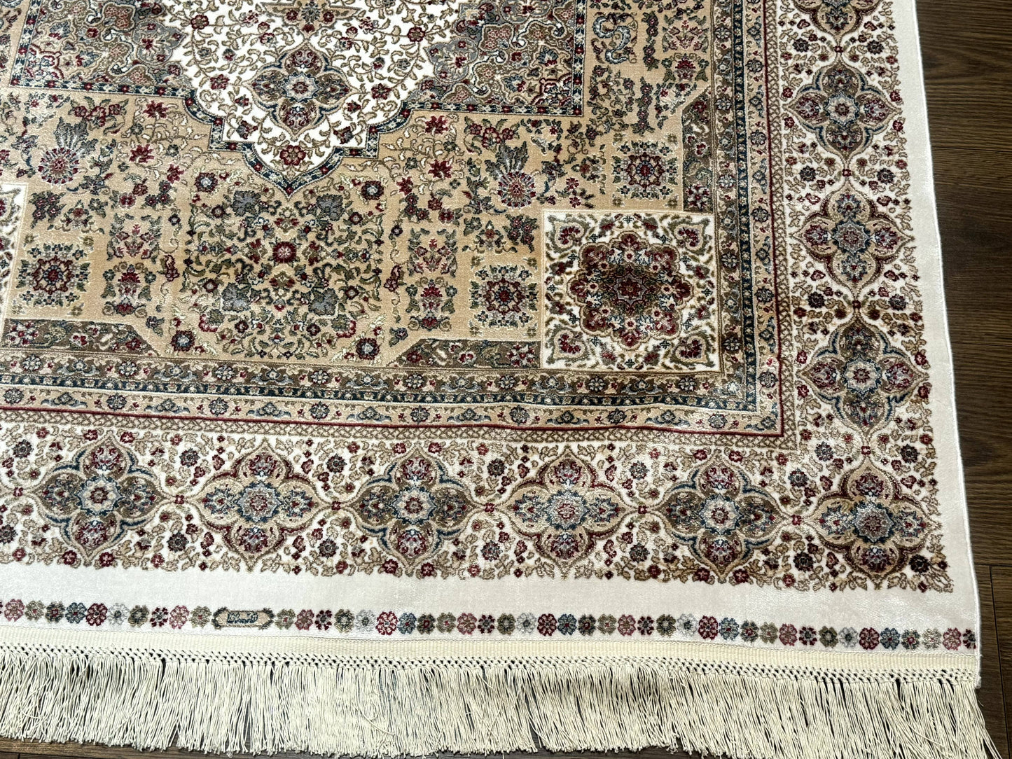 Memluk Silk Rug Turkish Hereke Style 4x6 Bamboo Silk Contemporary Carpet