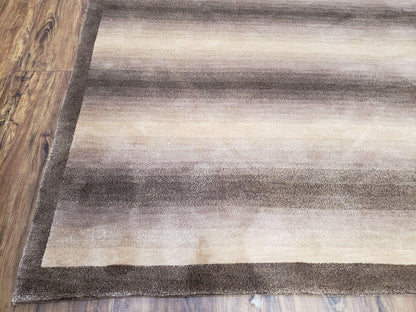 Safavieh Tibetan Handmade Wool Rug 6x9 Oriental Carpet Brown And Beige