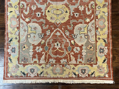 Turkish Kilim Rug 4x6 Flatweave Wool Handmade Geometric Vintage Carpet