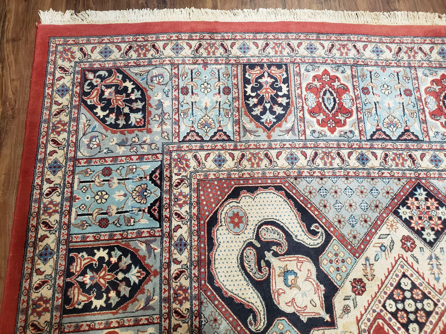 Turkish Handmade Wool Rug 8x11 Geometric Decorative Area Rug