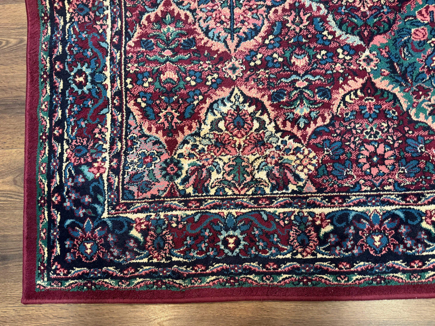 Multicolor Panel Kirman Rug 8x11