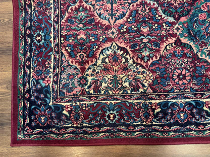 Multicolor Panel Kirman Rug 8x11